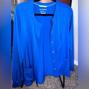 Healing Hands Scrub Jacket Royal Blue